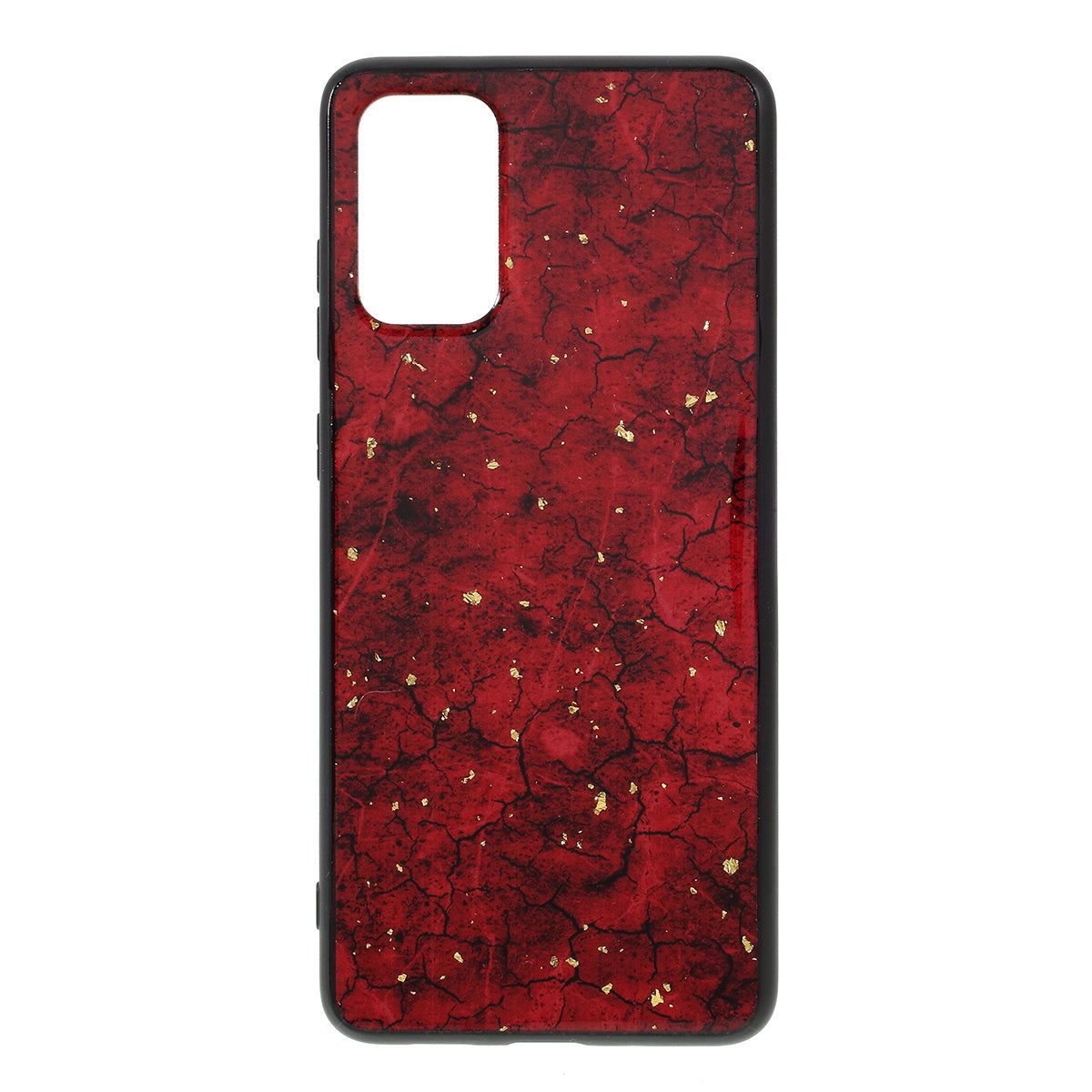 Epoxy Gold-stamping TPU Phone Cover for Samsung Galaxy S20 Plus / S20 Plus 5G - Red