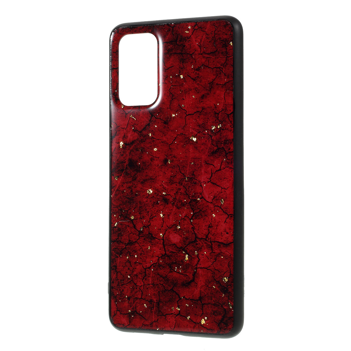 Epoxy Gold-stamping TPU Phone Cover for Samsung Galaxy S20 Plus / S20 Plus 5G - Red