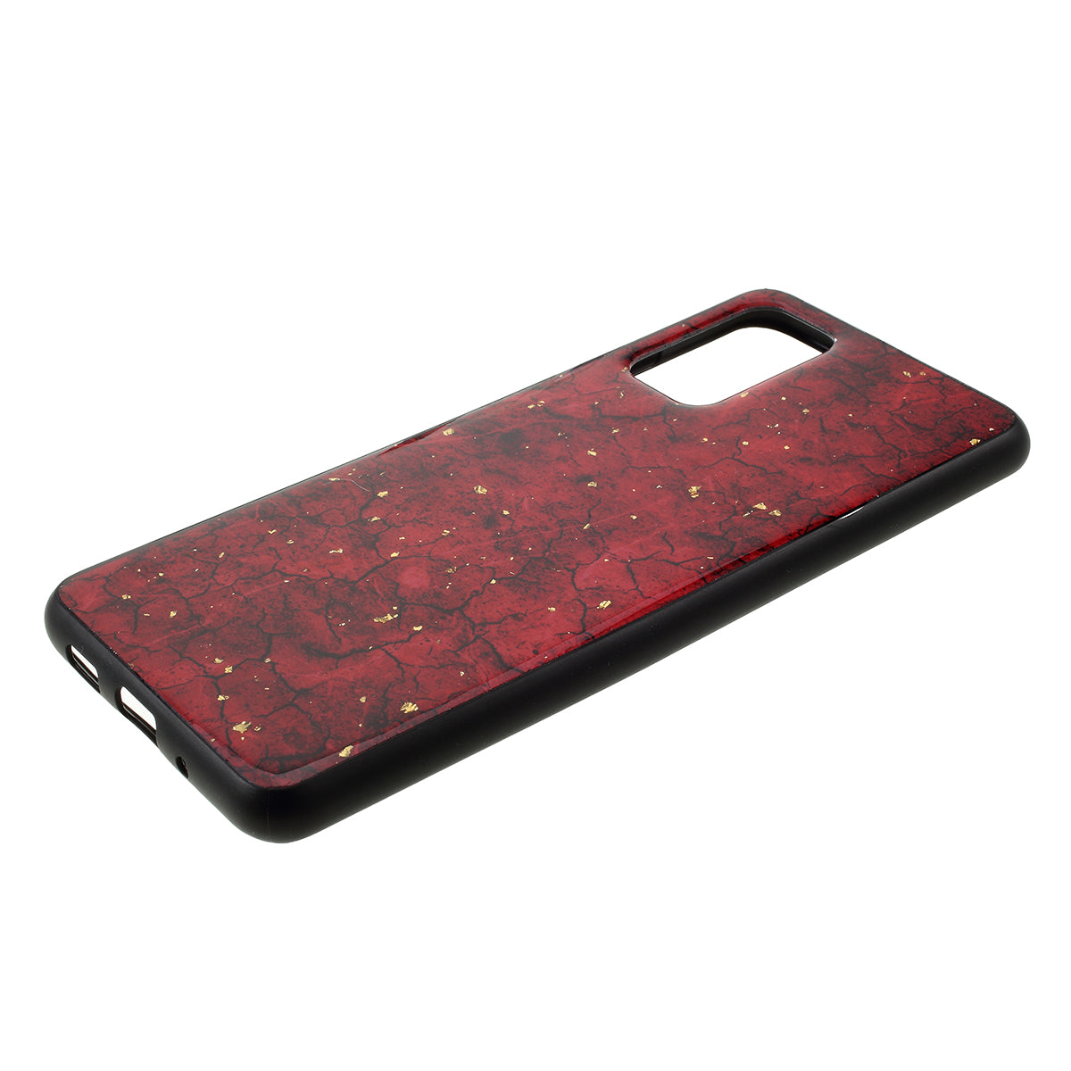 Epoxy Gold-stamping TPU Phone Cover for Samsung Galaxy S20 Plus / S20 Plus 5G - Red