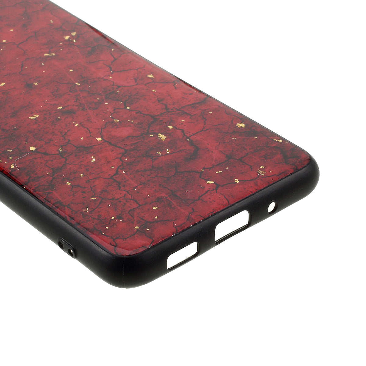 Epoxy Gold-stamping TPU Phone Cover for Samsung Galaxy S20 Plus / S20 Plus 5G - Red