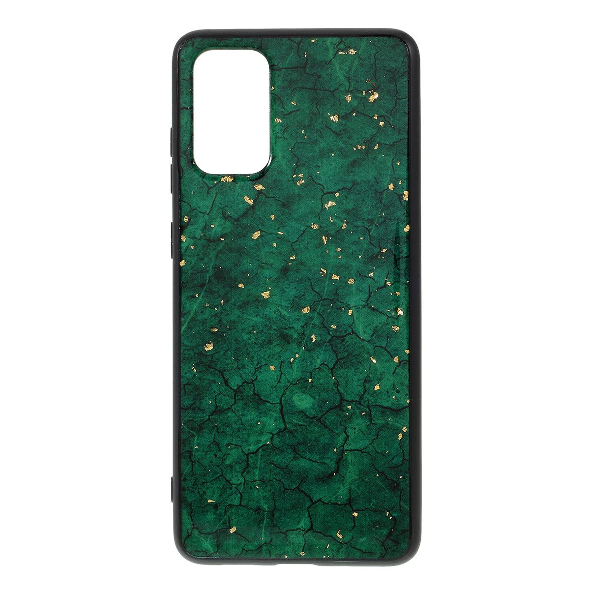 Epoxy Gold-stamping TPU Phone Cover for Samsung Galaxy S20 Plus / S20 Plus 5G - Green