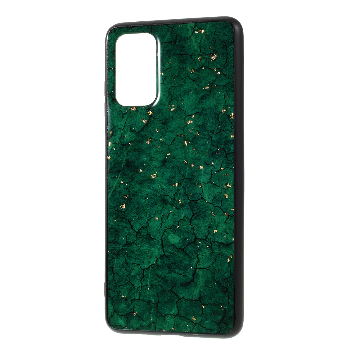 Epoxy Gold-stamping TPU Phone Cover for Samsung Galaxy S20 Plus / S20 Plus 5G - Green