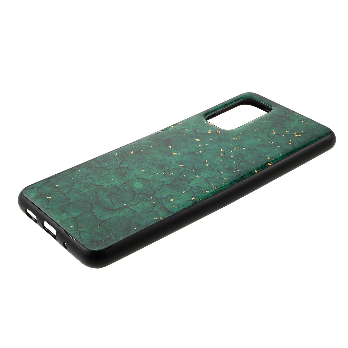 Epoxy Gold-stamping TPU Phone Cover for Samsung Galaxy S20 Plus / S20 Plus 5G - Green