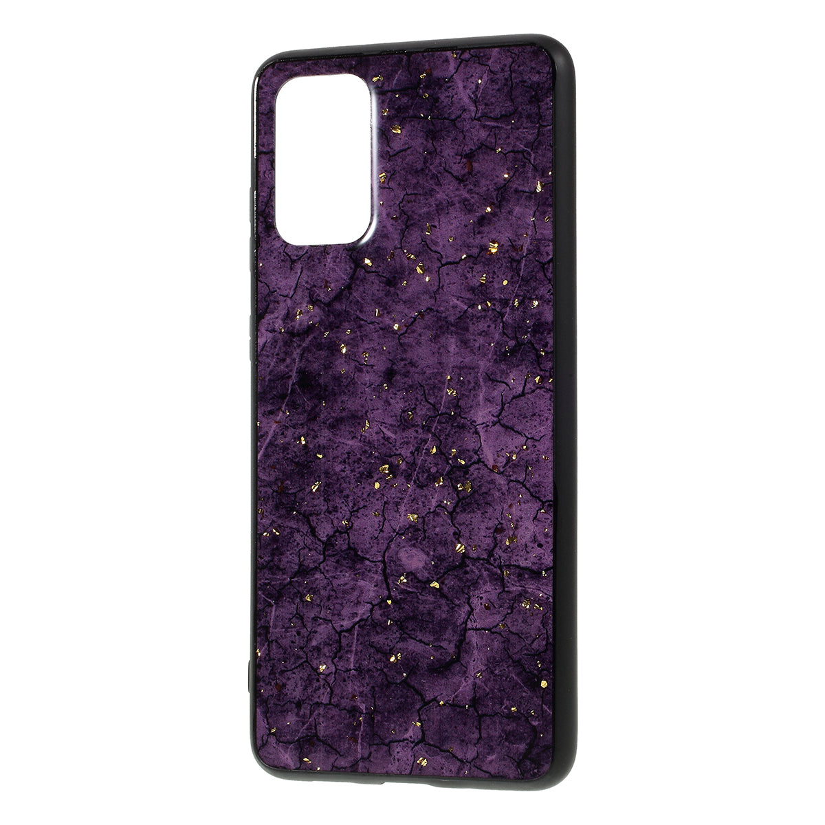 Epoxy Gold-stamping TPU Phone Cover for Samsung Galaxy S20 Plus / S20 Plus 5G - Purple