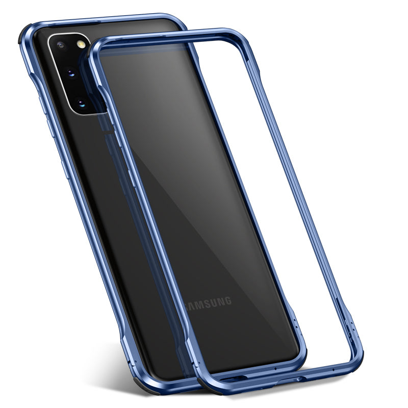 Le-Lock Series Shockproof Buckle Metal Frame Cover for Samsung Galaxy S20 4G/S20 5G - Blue