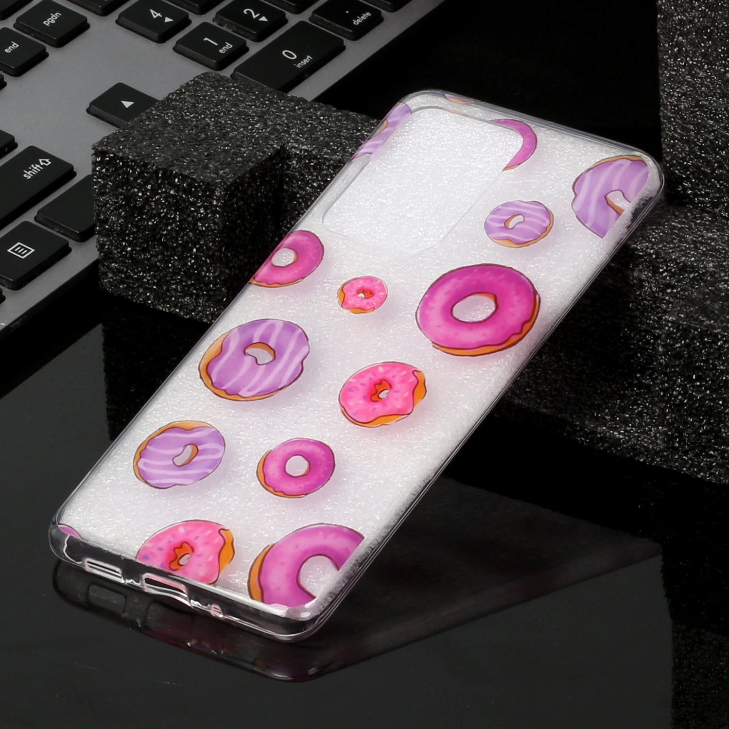 Pattern Printing IMD Design TPU Phone Protection Shell for Samsung Galaxy S20 Ultra - Doughnut