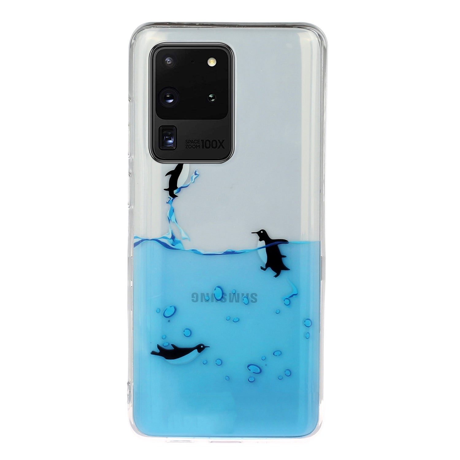 Pattern Printing IMD Design TPU Phone Protection Shell for Samsung Galaxy S20 Ultra - Penguin