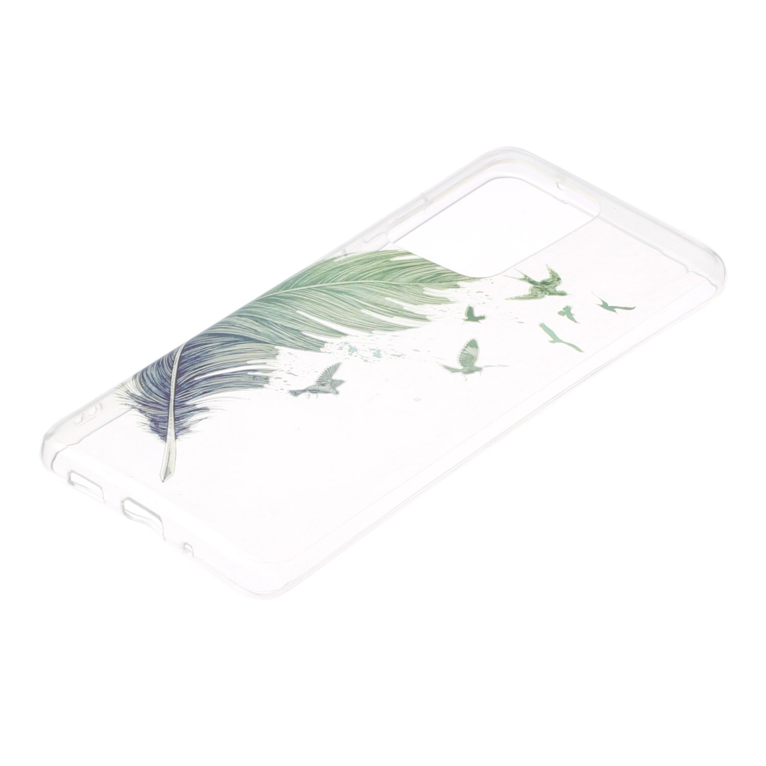 Pattern Printing IMD Design TPU Phone Protection Shell for Samsung Galaxy S20 Ultra - Feather