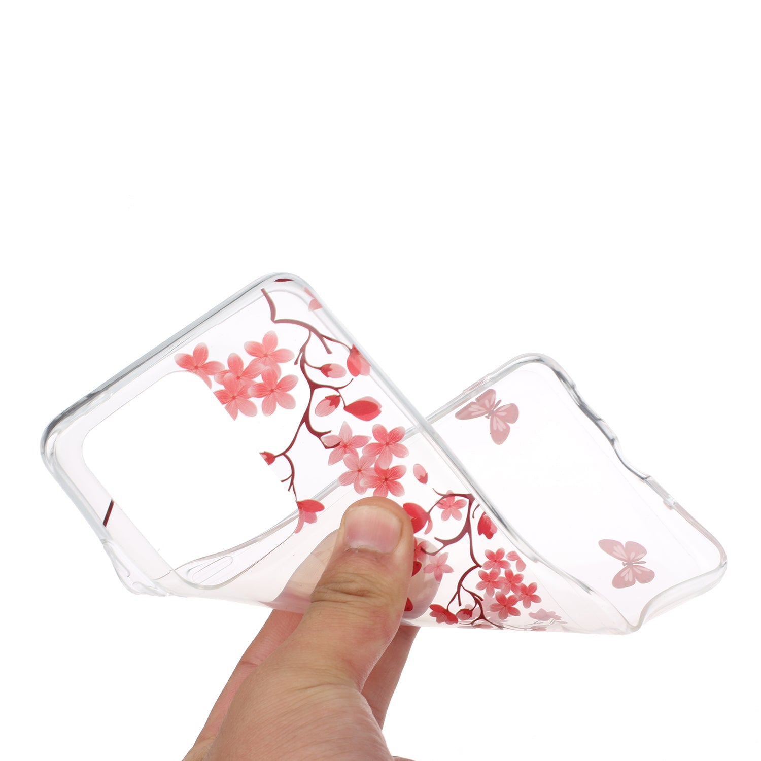 Pattern Printing IMD Design TPU Phone Protection Shell for Samsung Galaxy S20 Ultra - Butterfly and Flower