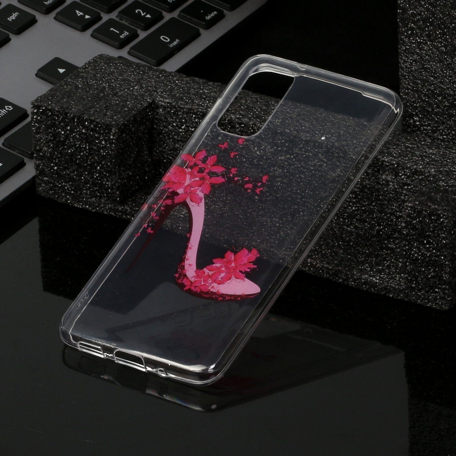 Pattern Printing IMD Design TPU Phone Protection Shell for Samsung Galaxy S20 4G/S20 5G - High-heeled Shoe