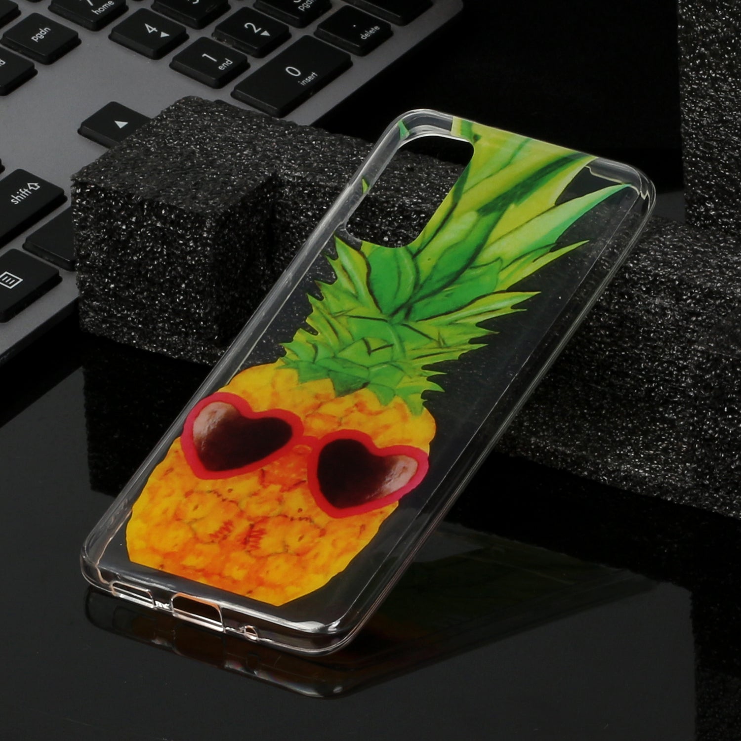 Pattern Printing IMD Design TPU Phone Protection Shell for Samsung Galaxy S20 4G/S20 5G - Pineapple