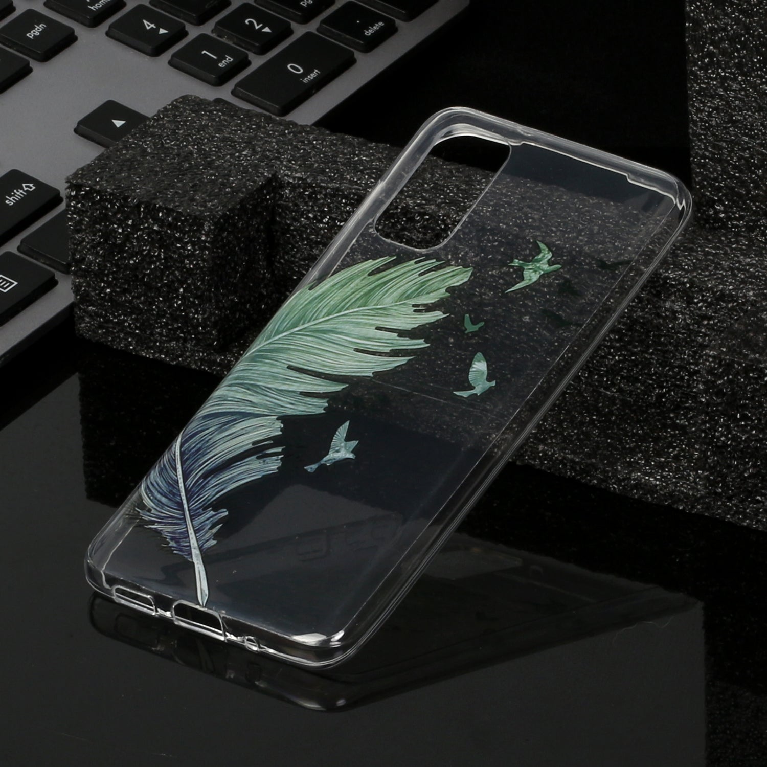 Pattern Printing IMD Design TPU Phone Protection Shell for Samsung Galaxy S20 4G/S20 5G - Feather