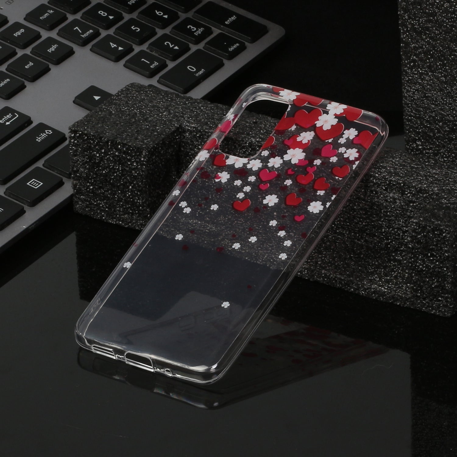 Pattern Printing IMD Design TPU Phone Protection Shell for Samsung Galaxy S20 4G/S20 5G - Heart