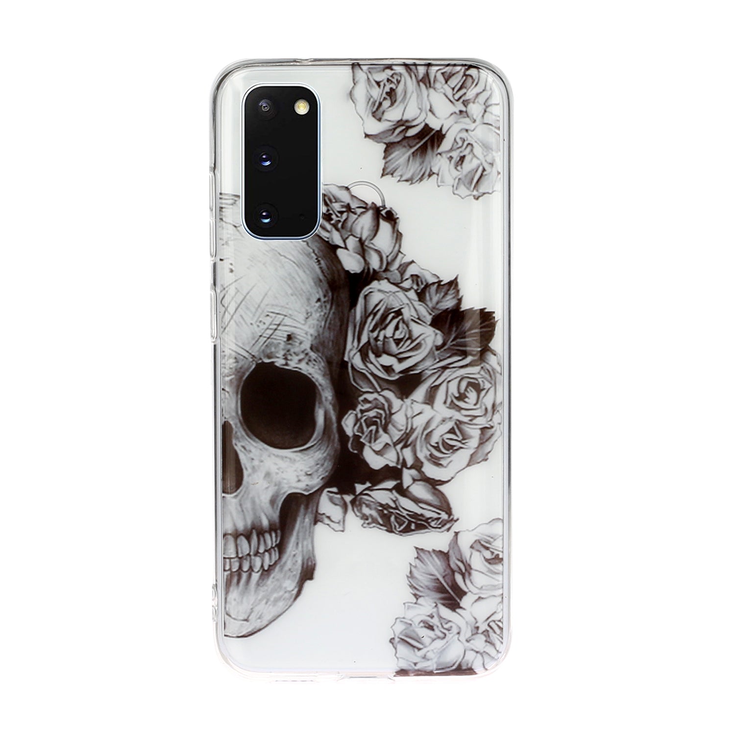 Pattern Printing IMD Design TPU Phone Protection Shell for Samsung Galaxy S20 4G/S20 5G - Skull