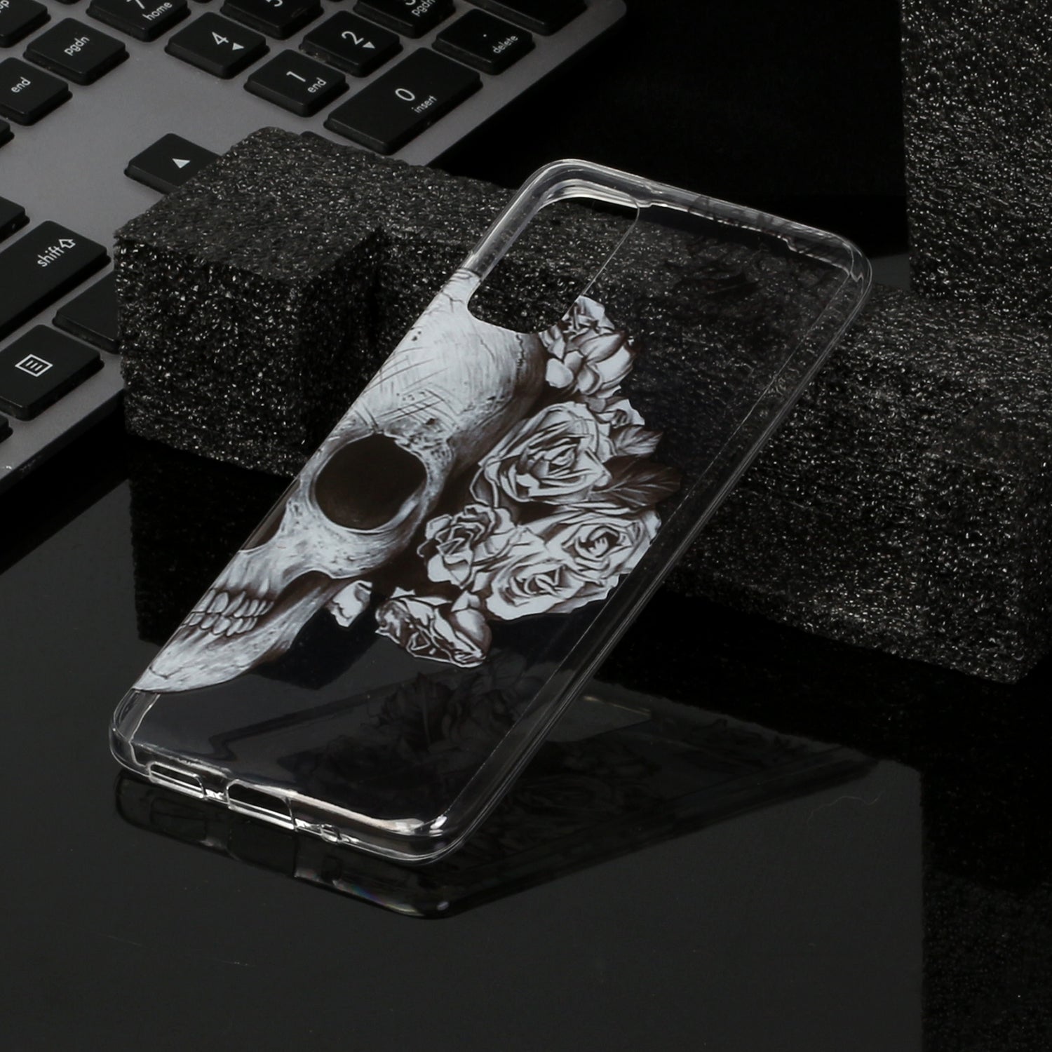 Pattern Printing IMD Design TPU Phone Protection Shell for Samsung Galaxy S20 4G/S20 5G - Skull