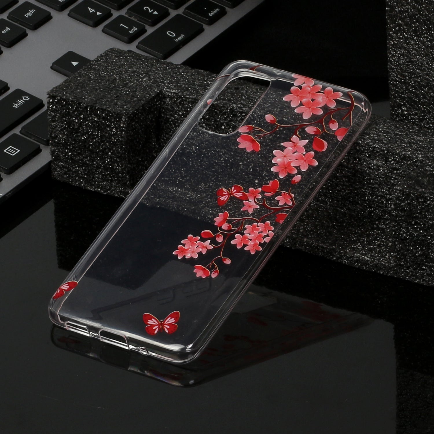 Pattern Printing IMD Design TPU Phone Protection Shell for Samsung Galaxy S20 4G/S20 5G - Butterfly and Flower