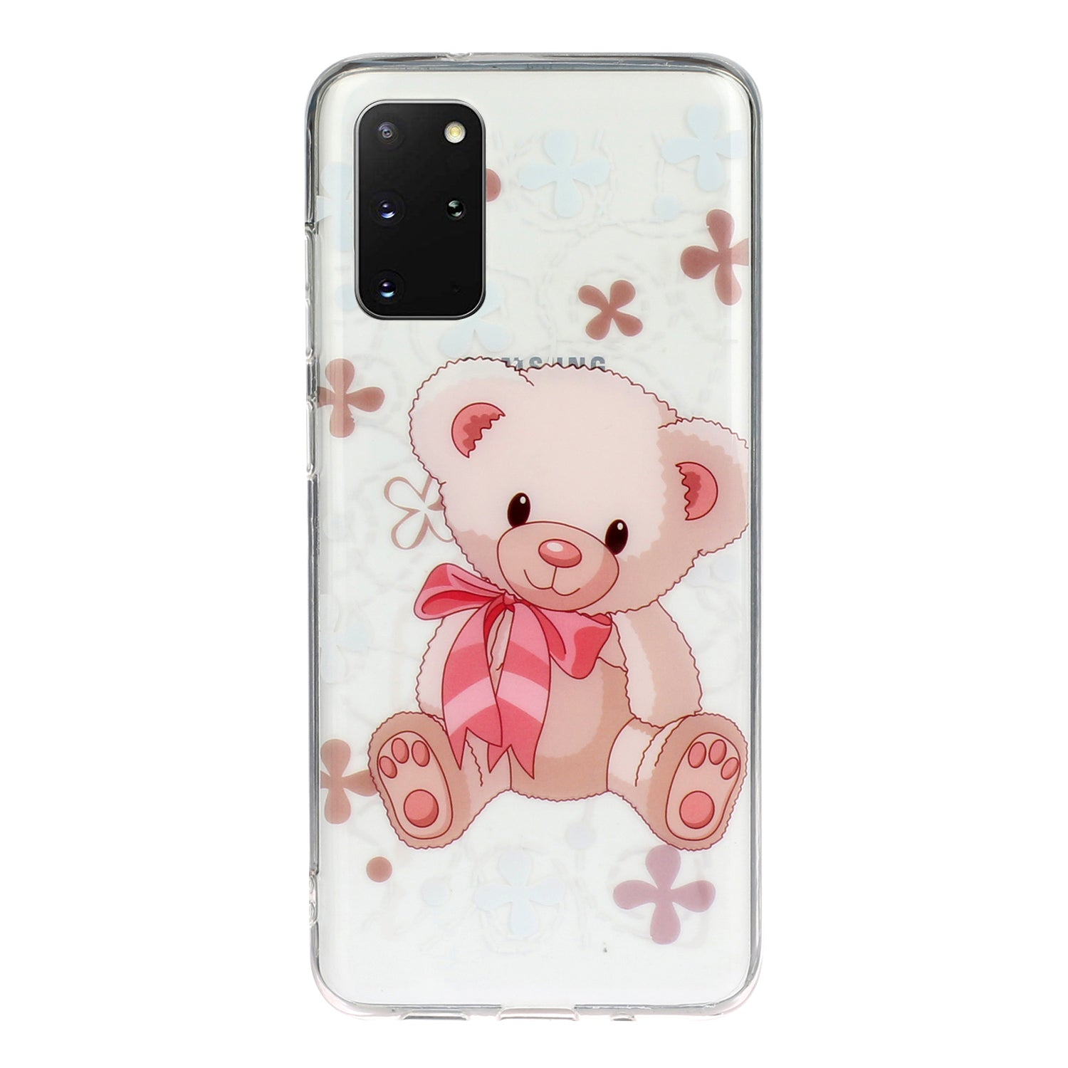 For Samsung Galaxy S20 Plus/S20 Plus 5G [IMD Pattern Printing] TPU Mobile Shell Casing - Cute Bear Doll