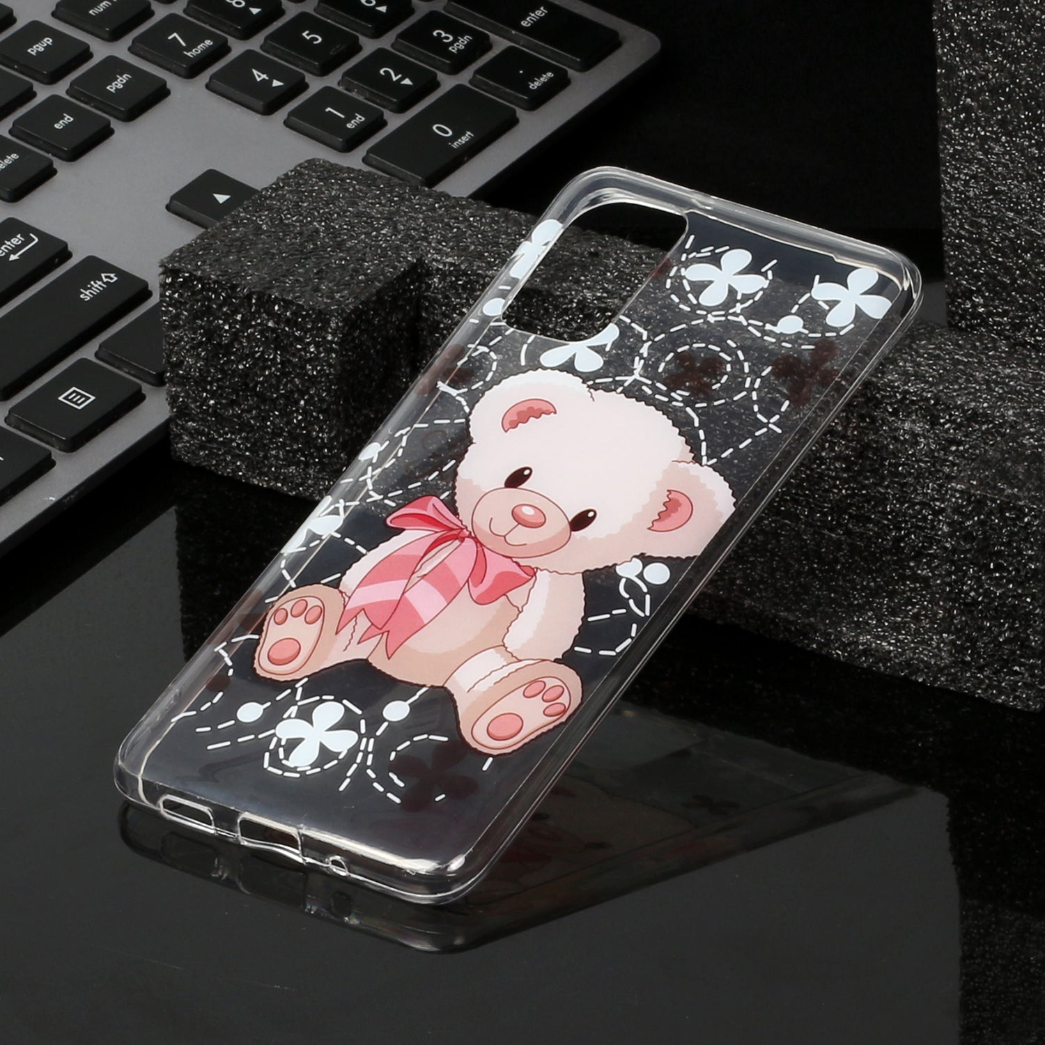 For Samsung Galaxy S20 Plus/S20 Plus 5G [IMD Pattern Printing] TPU Mobile Shell Casing - Cute Bear Doll