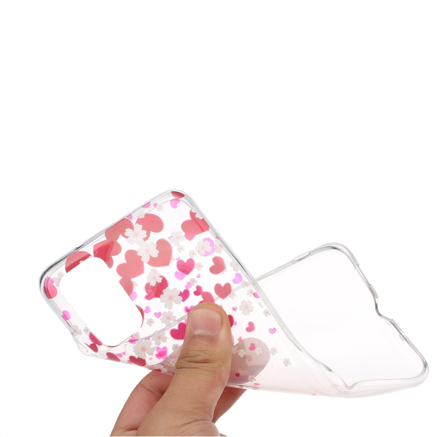 For Samsung Galaxy S20 Plus/S20 Plus 5G [IMD Pattern Printing] TPU Mobile Shell Casing - Hearts and Flowers