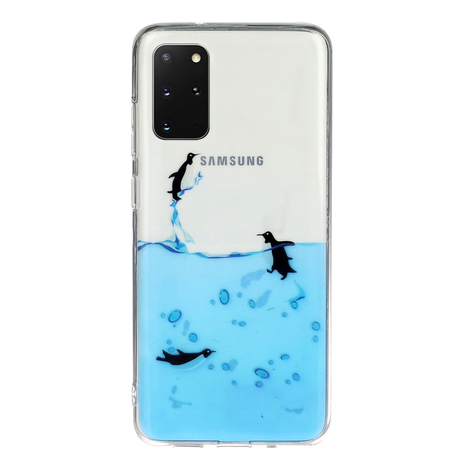 For Samsung Galaxy S20 Plus/S20 Plus 5G [IMD Pattern Printing] TPU Mobile Shell Casing - Penguins