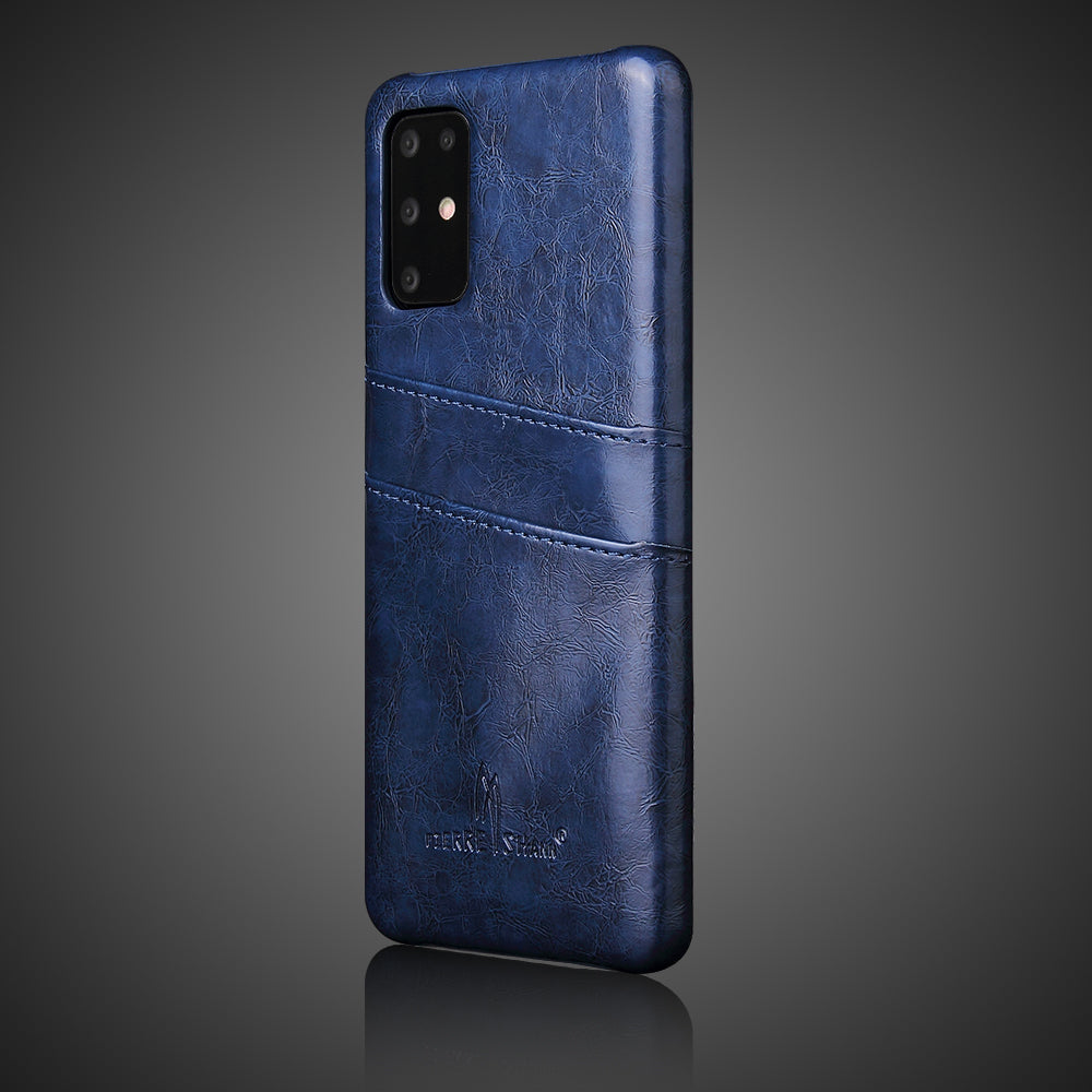 Special Oil Wax Leather Coated PC Cover for Samsung Galaxy S20 Plus - Blue