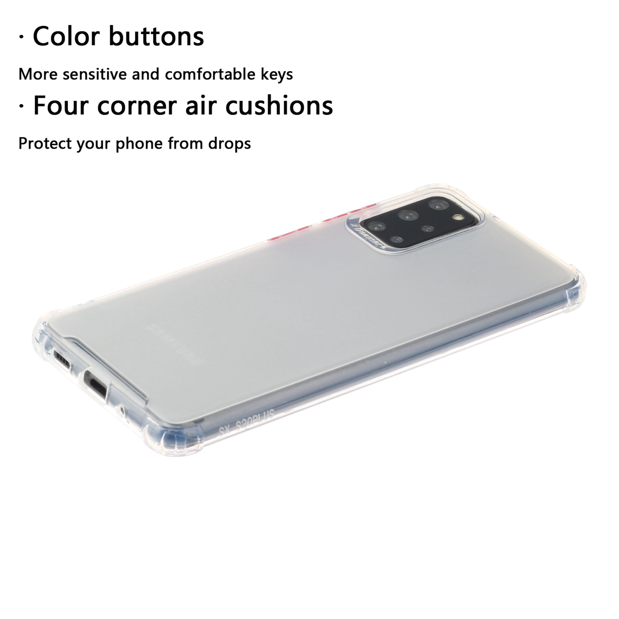 Soft Drop-proof Matte TPU Phone Case for Samsung Galaxy S20 Plus - White