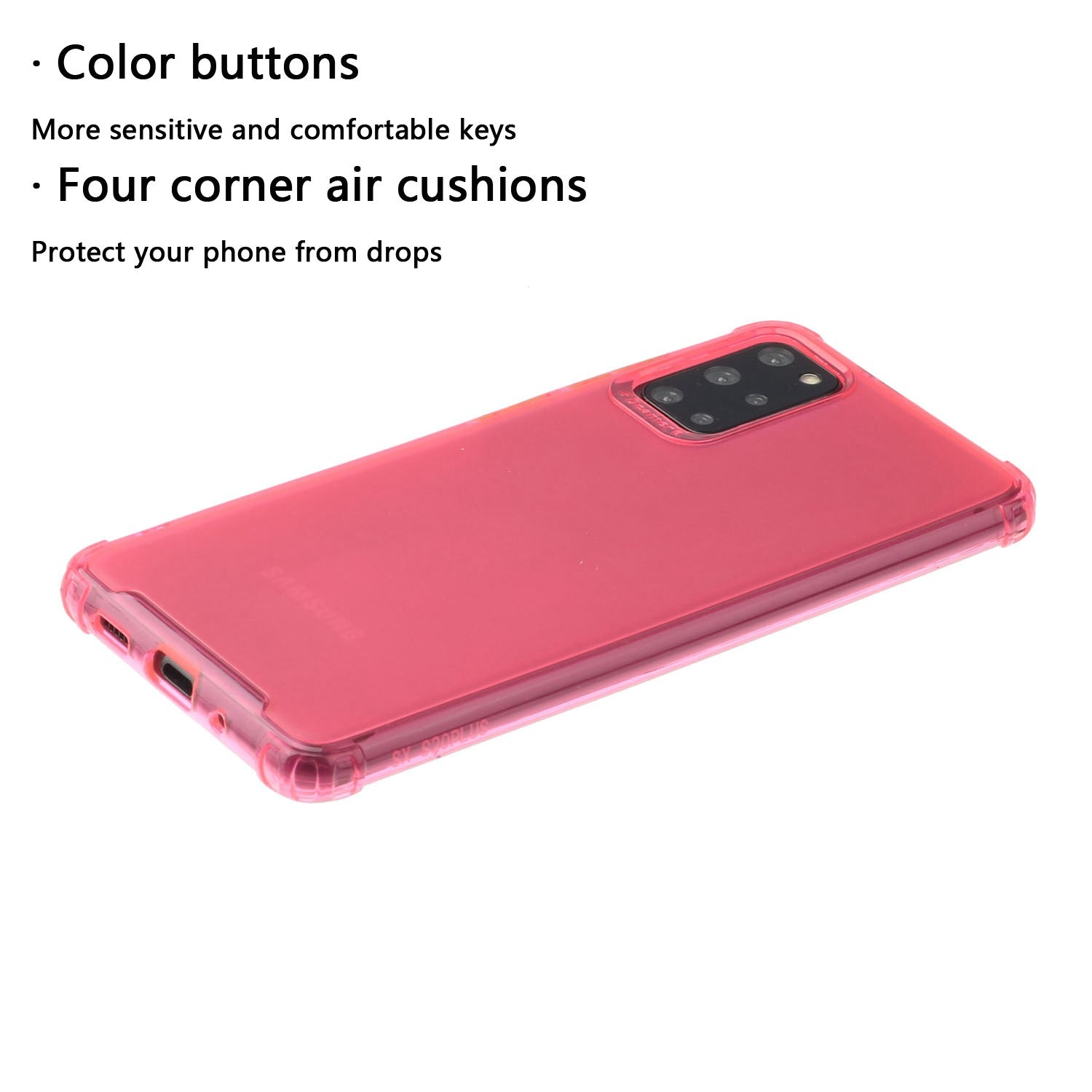 Soft Drop-proof Matte TPU Phone Case for Samsung Galaxy S20 Plus - Rose