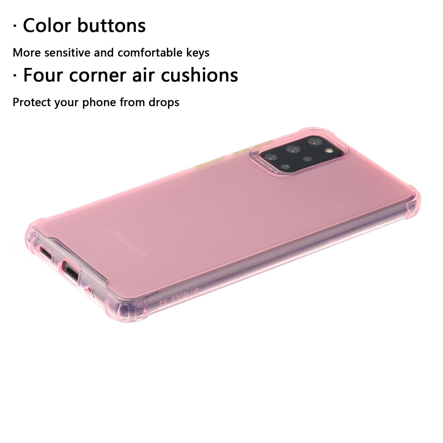 Soft Drop-proof Matte TPU Phone Case for Samsung Galaxy S20 Plus - Pink