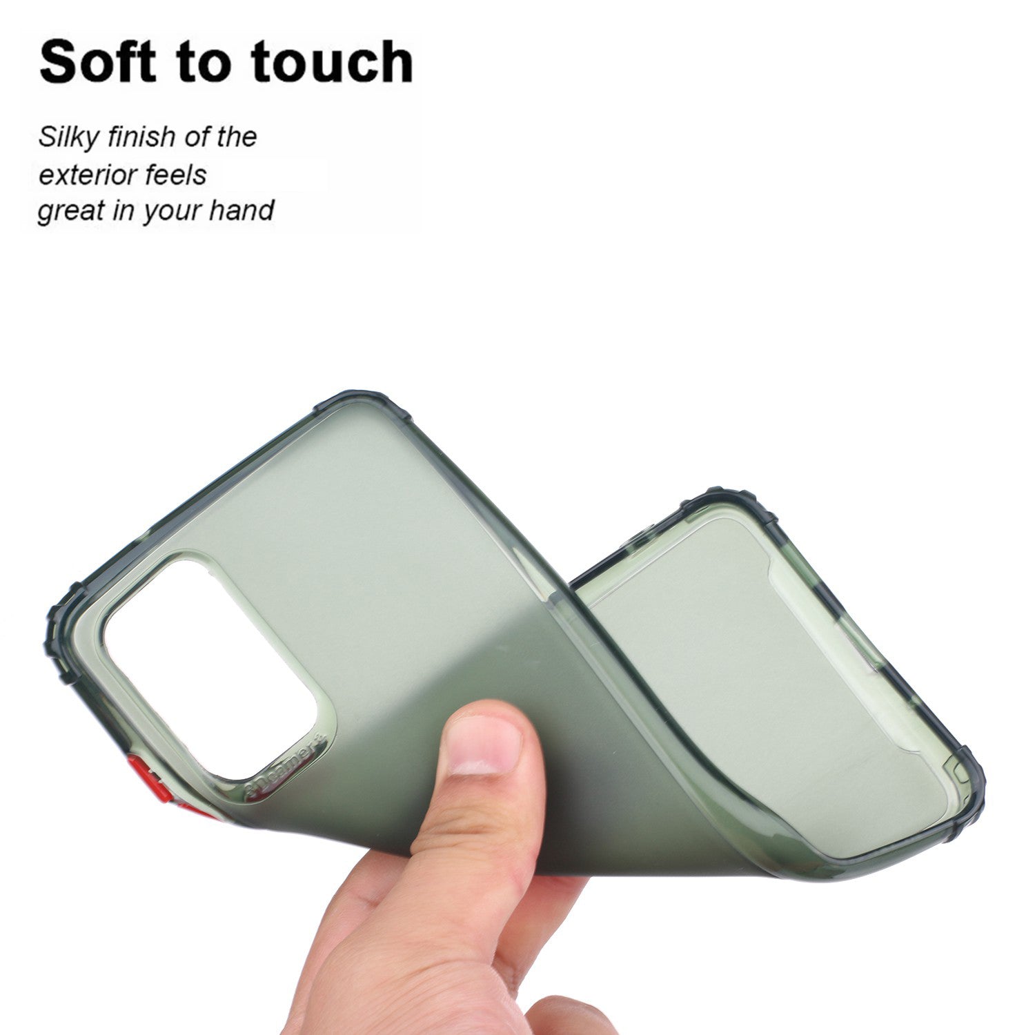 Soft Drop-proof Matte TPU Phone Case for Samsung Galaxy S20 Plus - Dark Green