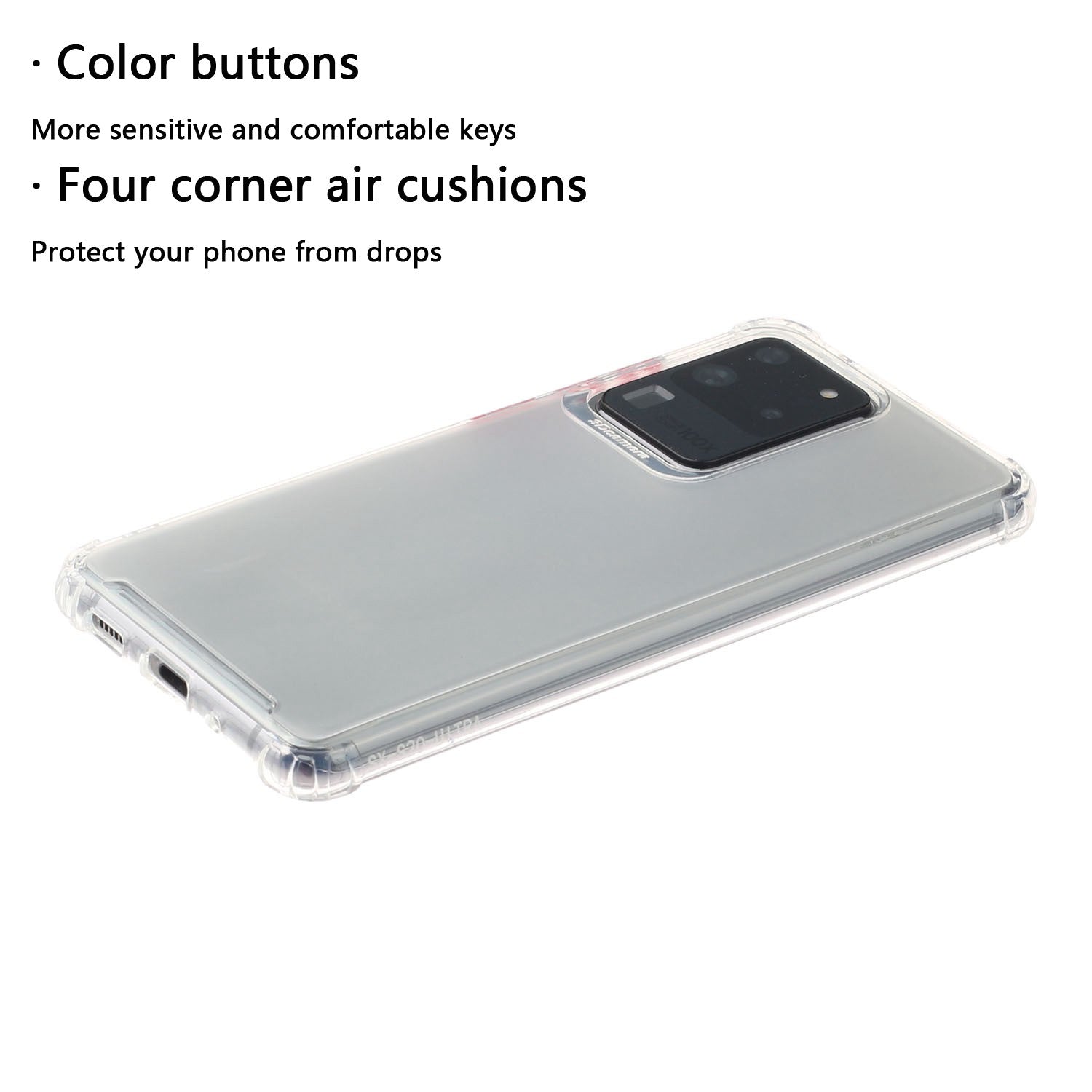 Drop-proof Matte TPU Phone Case for Samsung Galaxy S20 Ultra - White