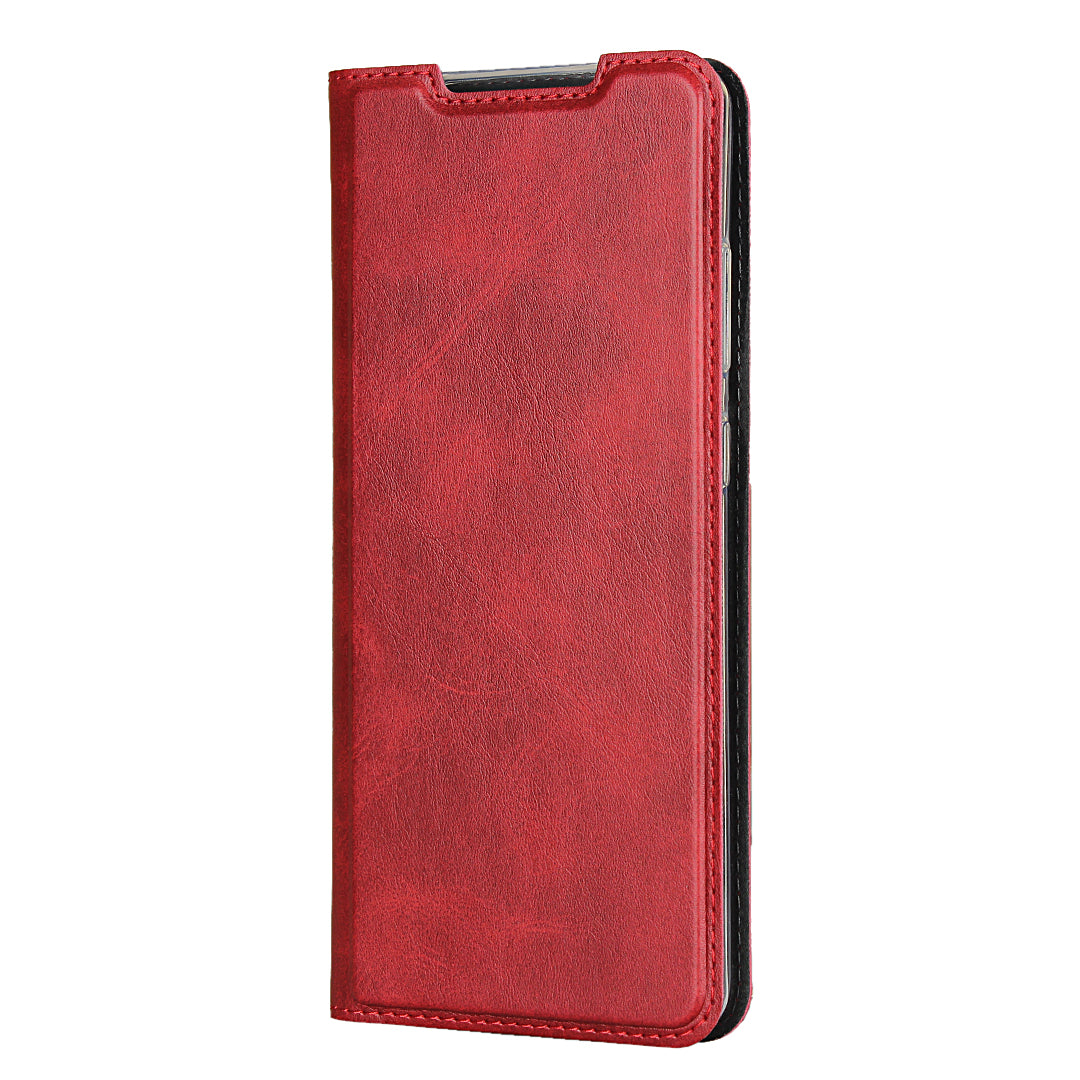 Leather Stand Case with Card Slot for Samsung Galaxy S20 Ultra - Red