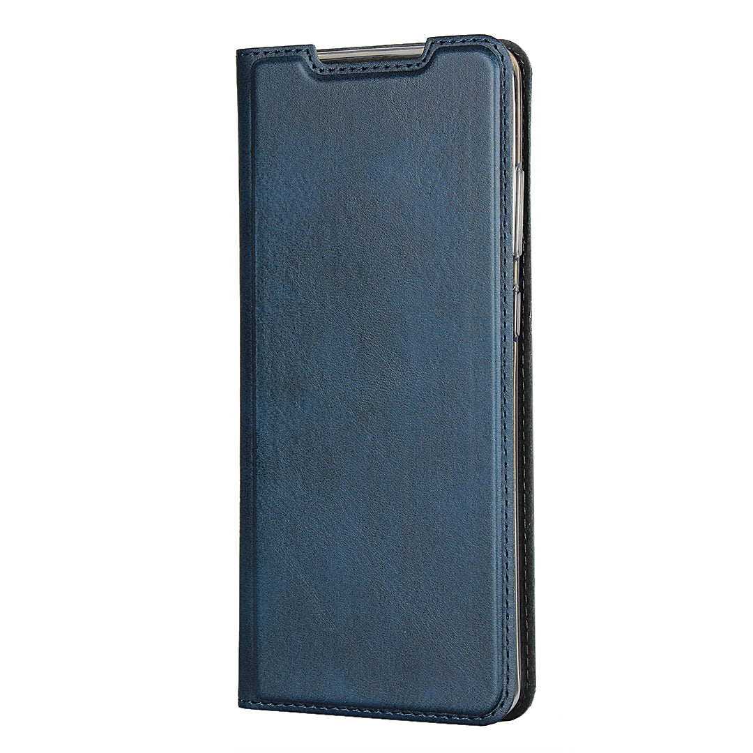 Leather Stand Case with Card Slot for Samsung Galaxy S20 Ultra - Blue