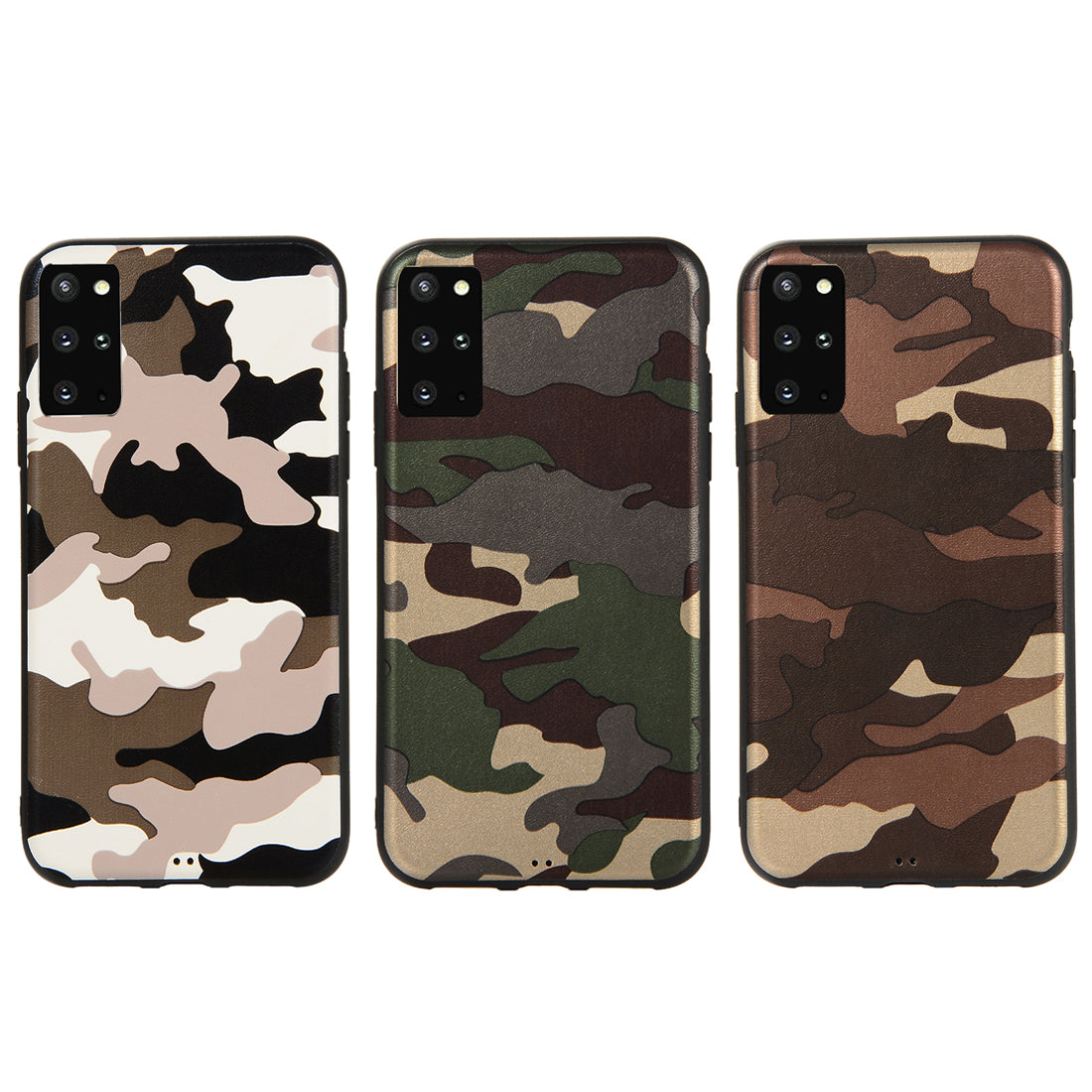 Camouflage Pattern TPU Shell Case for Samsung Galaxy S20 Plus - Brown