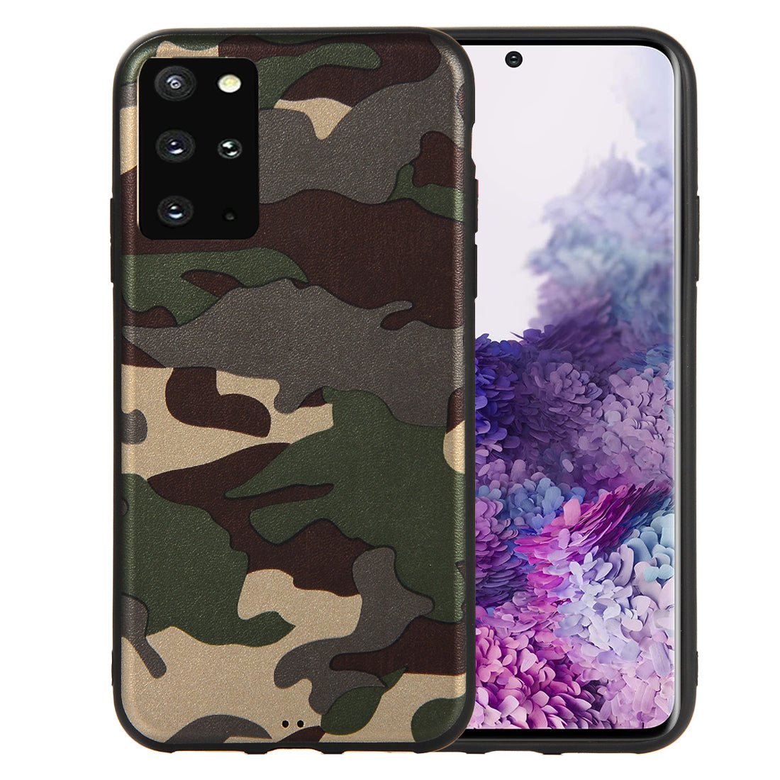 Camouflage Pattern TPU Shell Case for Samsung Galaxy S20 Plus - Green