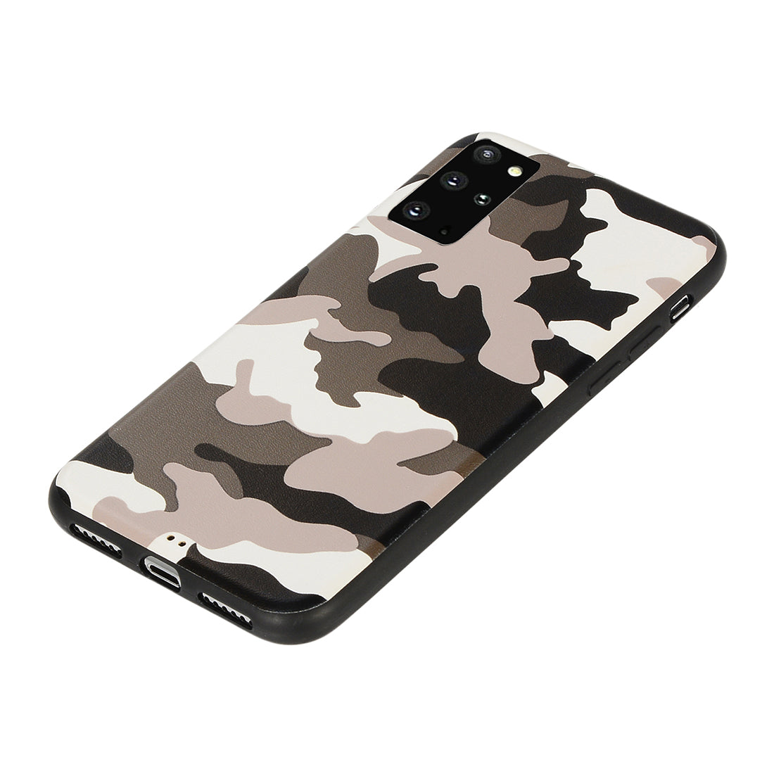 Camouflage Pattern TPU Shell Case for Samsung Galaxy S20 Plus - White