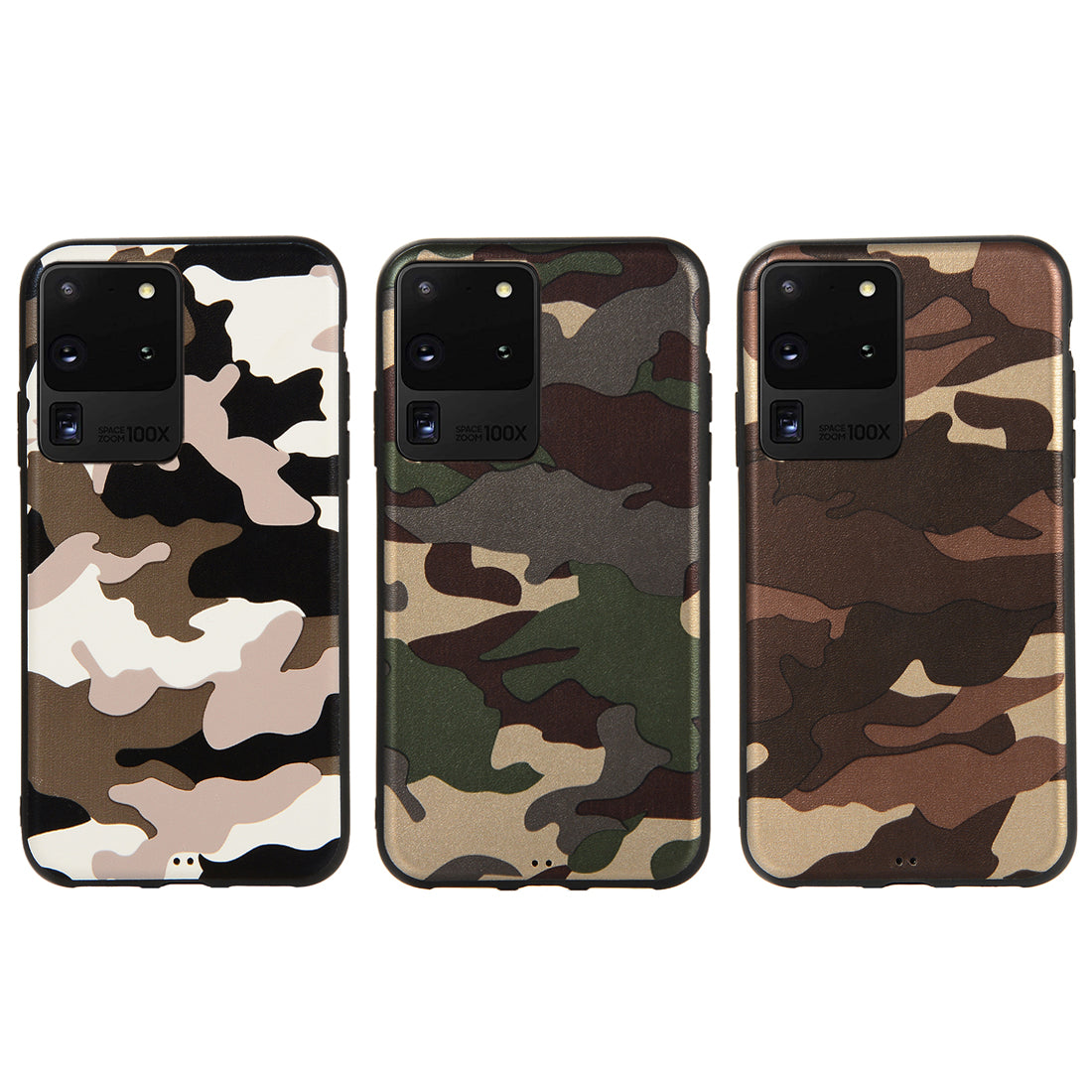 Camouflage Pattern TPU Back Case for Samsung Galaxy S20 Ultra - Brown