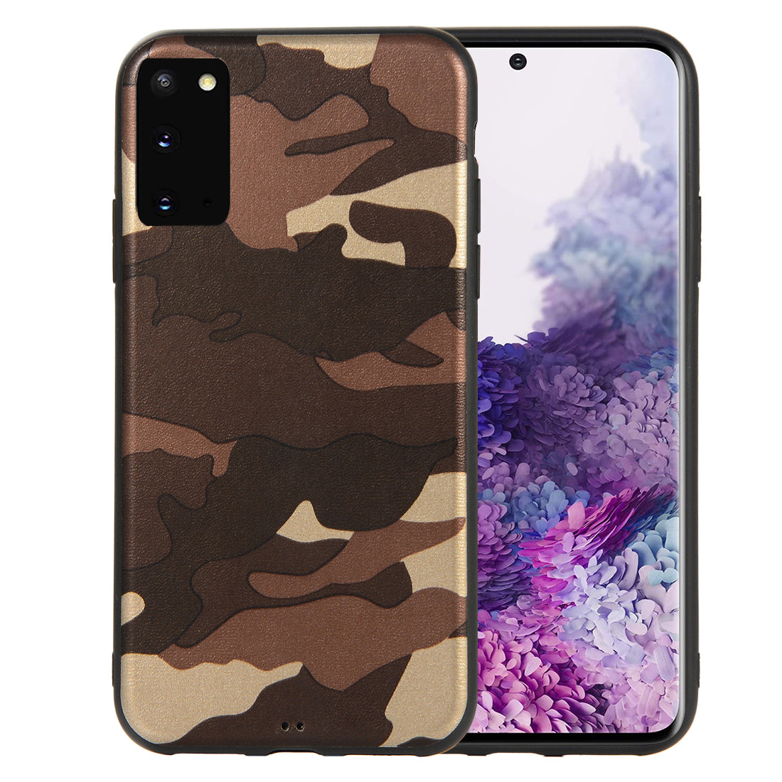 Camouflage Pattern TPU Shell for Samsung Galaxy S20 4G/S20 5G - Brown