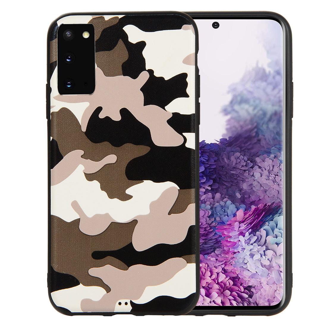 Camouflage Pattern TPU Shell for Samsung Galaxy S20 4G/S20 5G - White