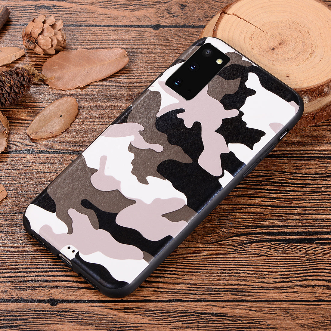 Camouflage Pattern TPU Shell for Samsung Galaxy S20 4G/S20 5G - White