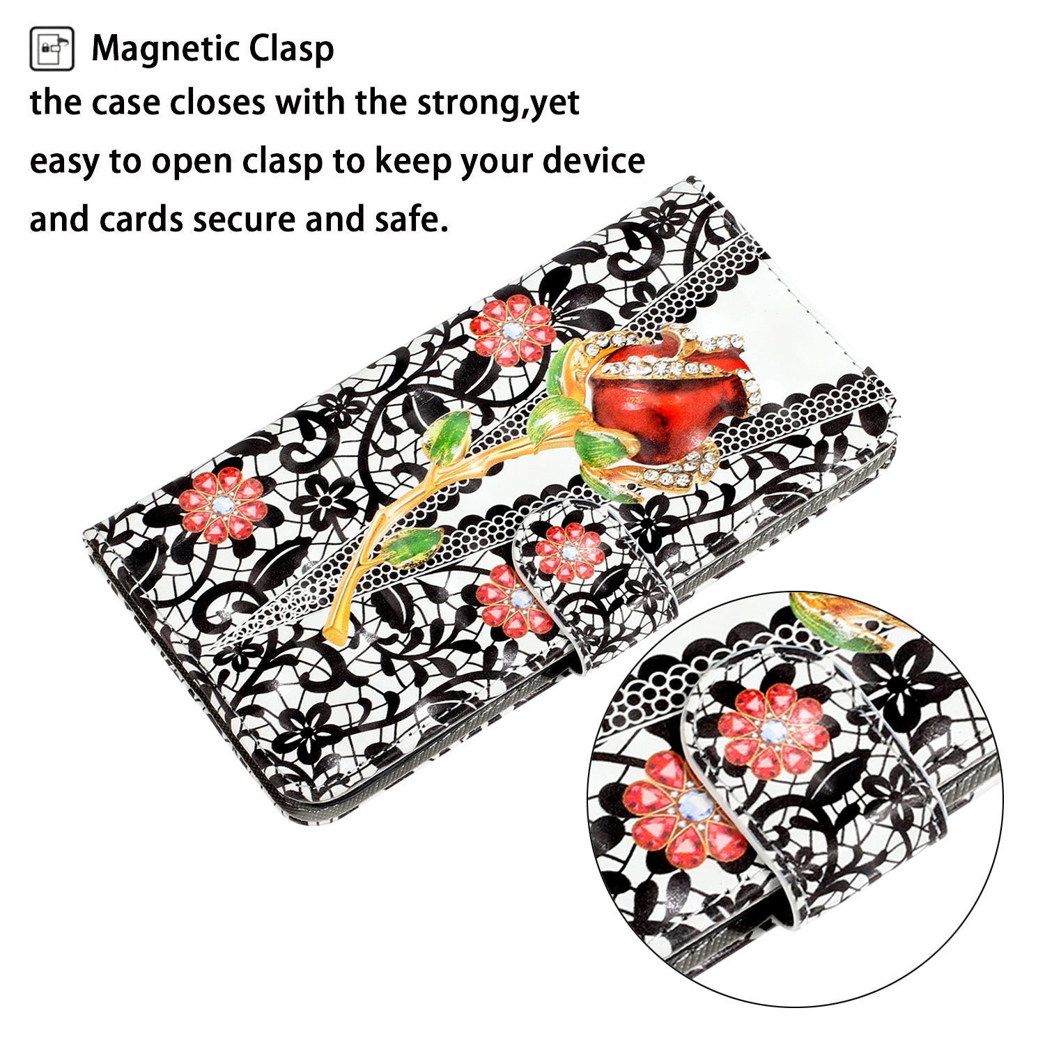 Light Spot Decor Patterned PU Leather Wallet Case Phone Shell for Samsung Galaxy S20 Plus/S20 Plus 5G - Diamond Rose