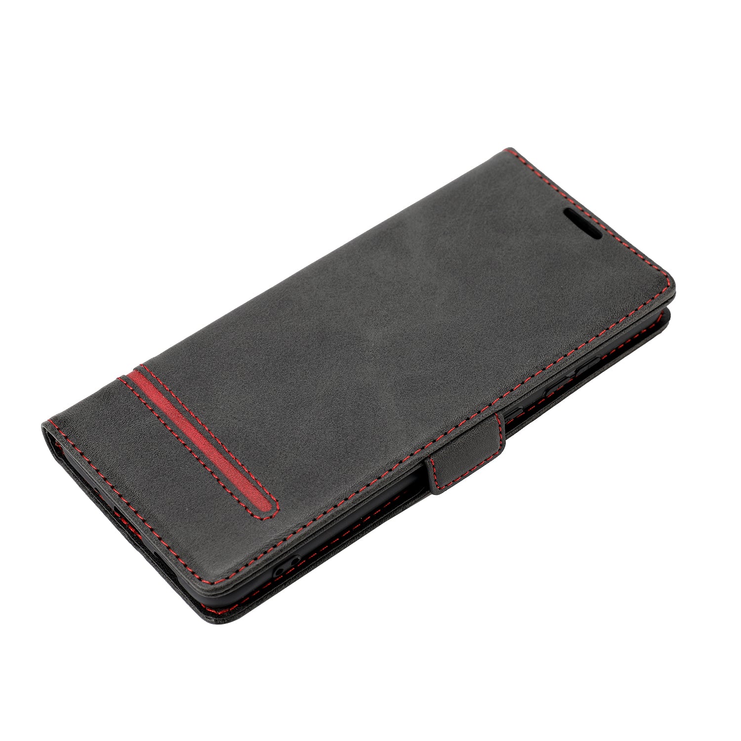 Magnetic Leather Protective Cover Wallet Shell for Samsung Galaxy S20 Plus - Black