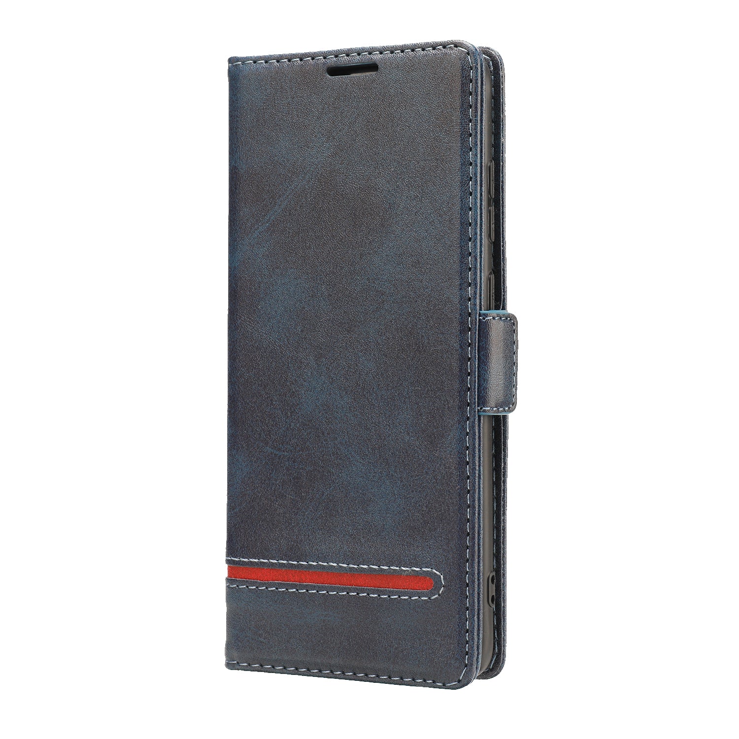 Magnetic Leather Protective Cover Wallet Shell for Samsung Galaxy S20 Plus - Blue