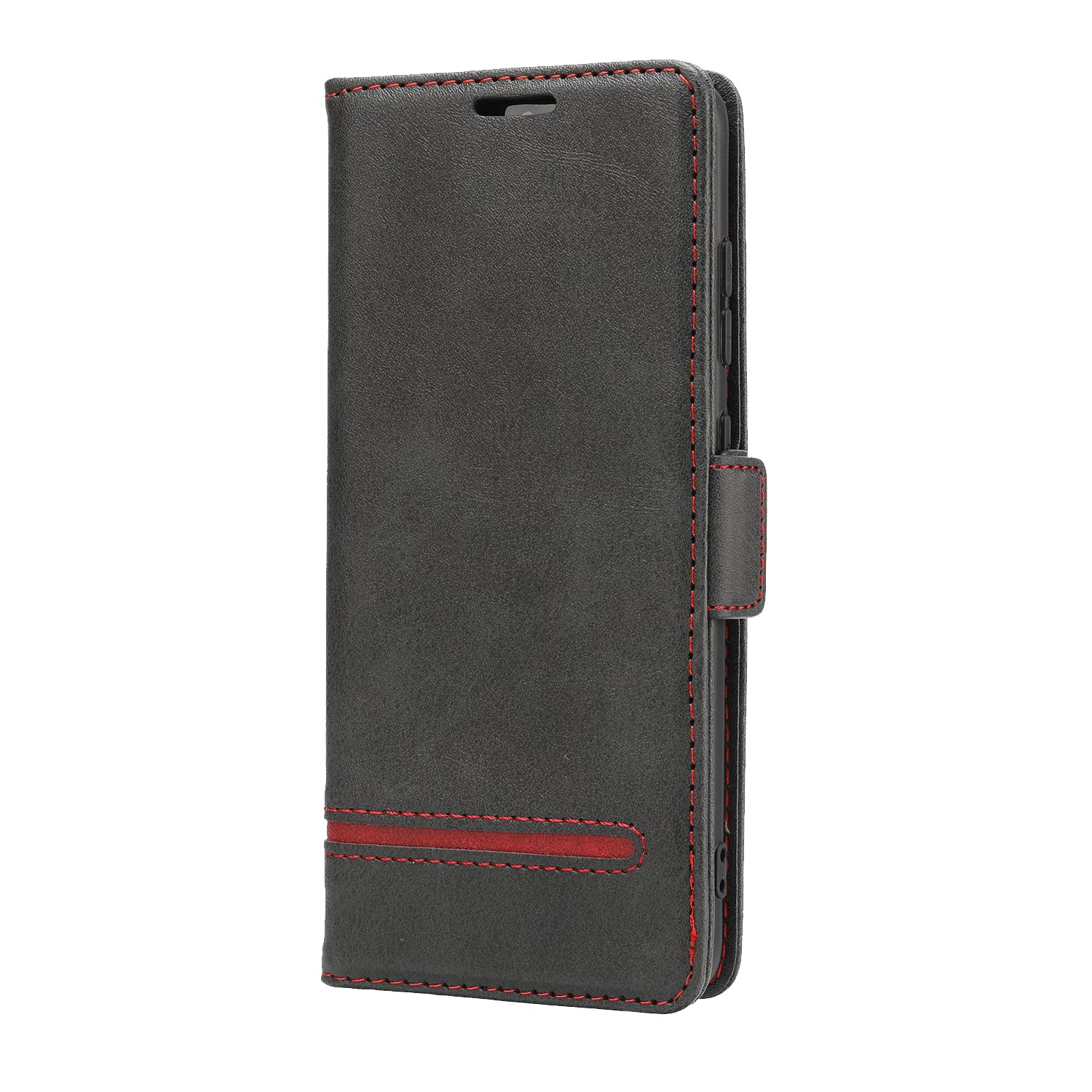 Wallet Stand Magnetic Leather Phone Casing for Samsung Galaxy S20 4G/S20 5G - Black