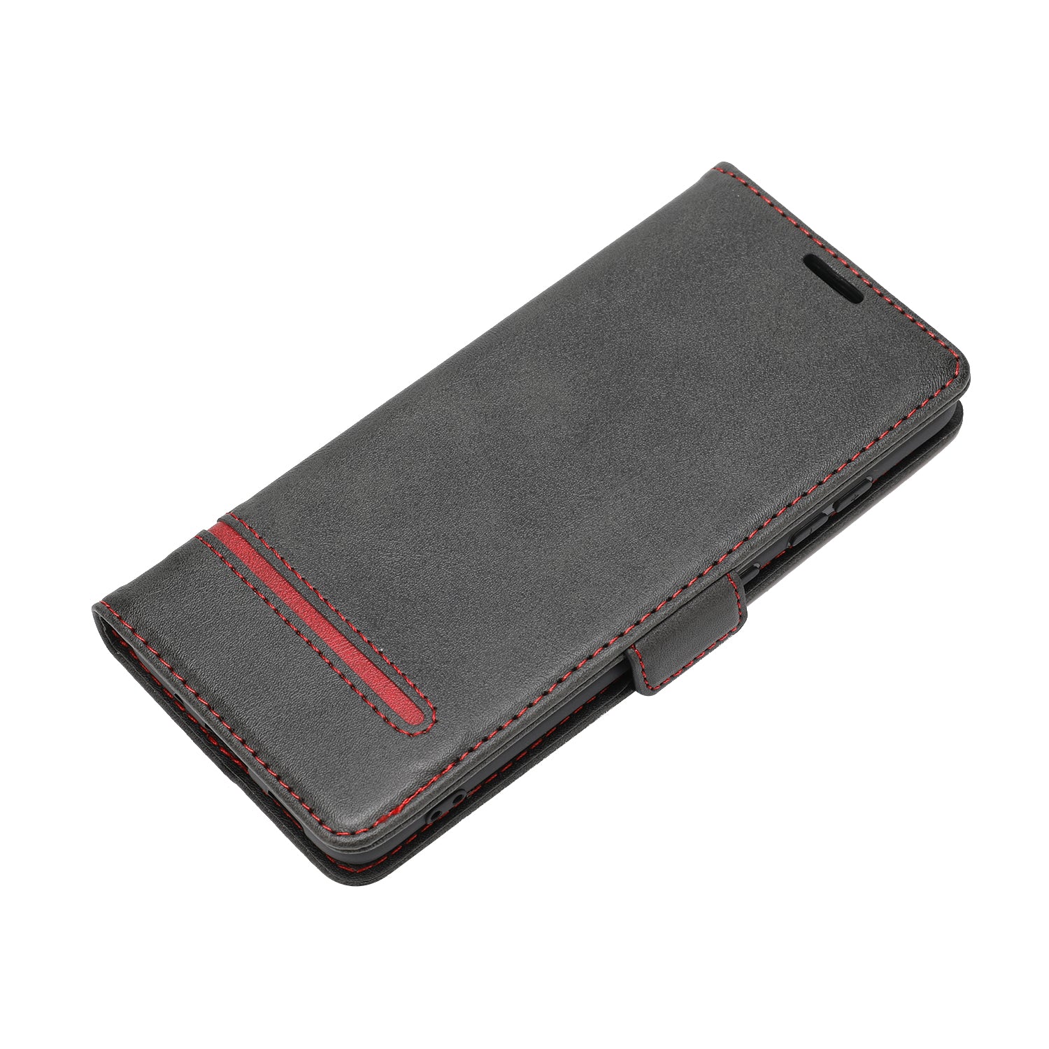 Wallet Stand Magnetic Leather Phone Casing for Samsung Galaxy S20 4G/S20 5G - Black