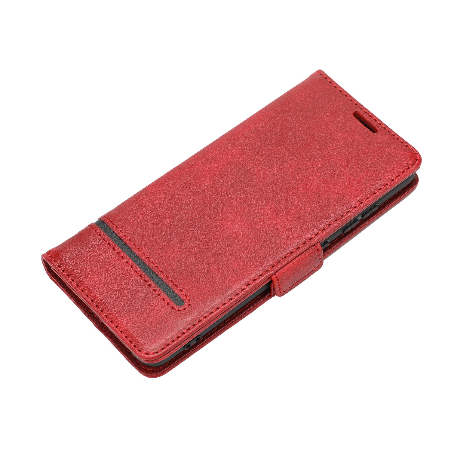 Wallet Stand Magnetic Leather Phone Casing for Samsung Galaxy S20 4G/S20 5G - Red