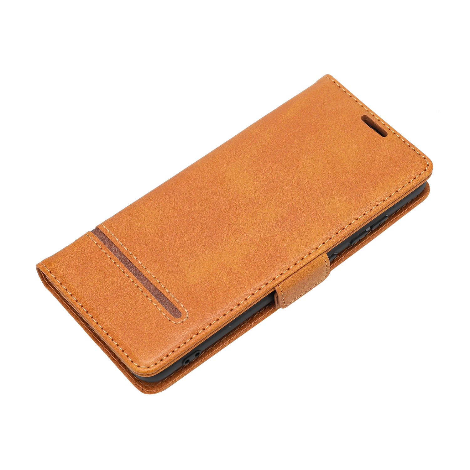 Wallet Stand Magnetic Leather Phone Casing for Samsung Galaxy S20 4G/S20 5G - Brown