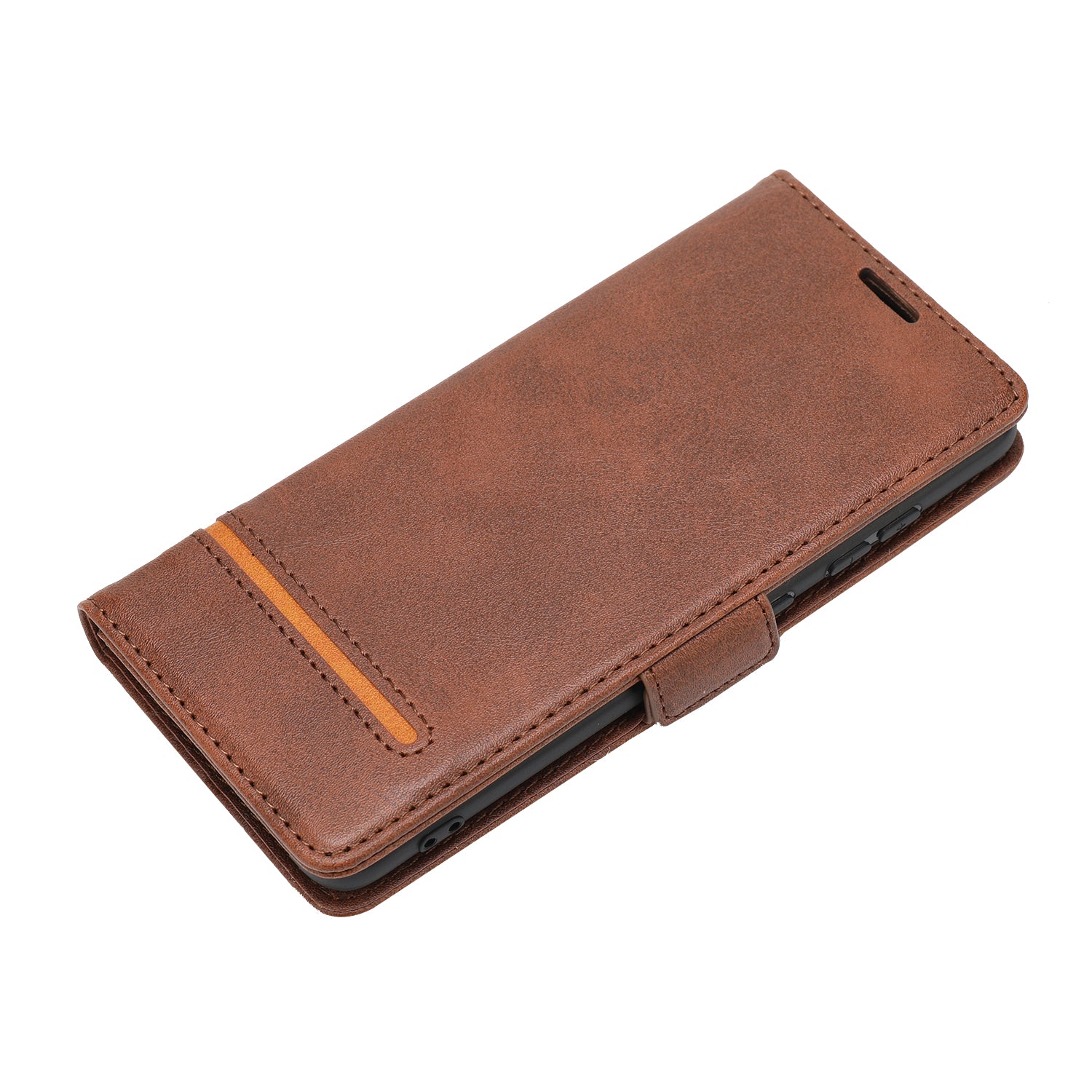 Wallet Stand Magnetic Leather Phone Casing for Samsung Galaxy S20 4G/S20 5G - Coffee