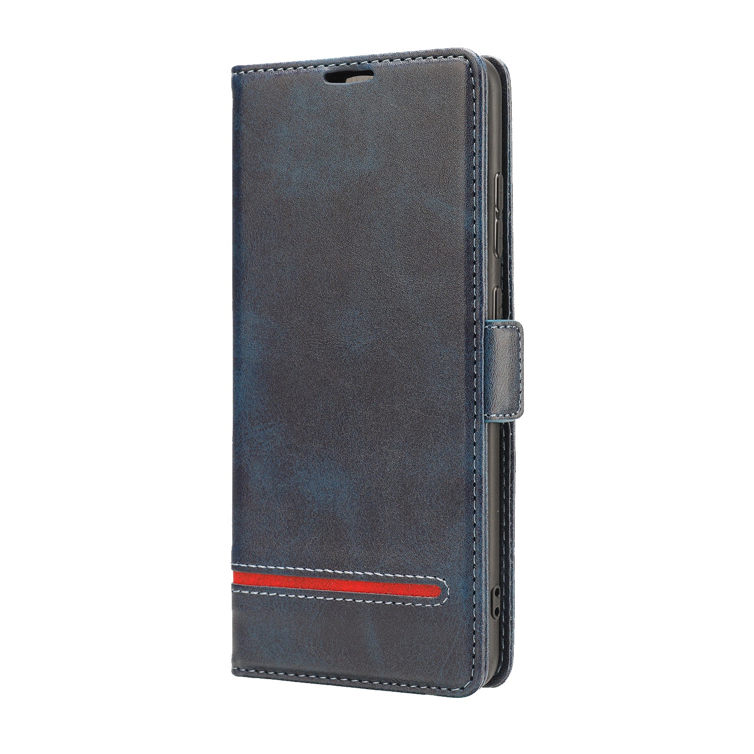 PU Leather Wallet Magnetic Mobile Phone Shell for Samsung Galaxy S20 Ultra - Blue