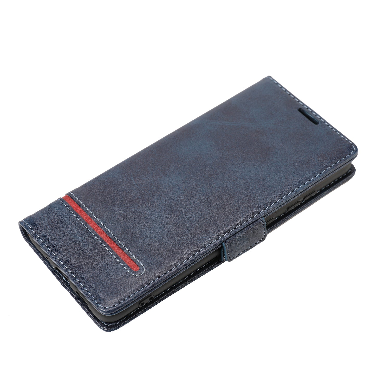 PU Leather Wallet Magnetic Mobile Phone Shell for Samsung Galaxy S20 Ultra - Blue