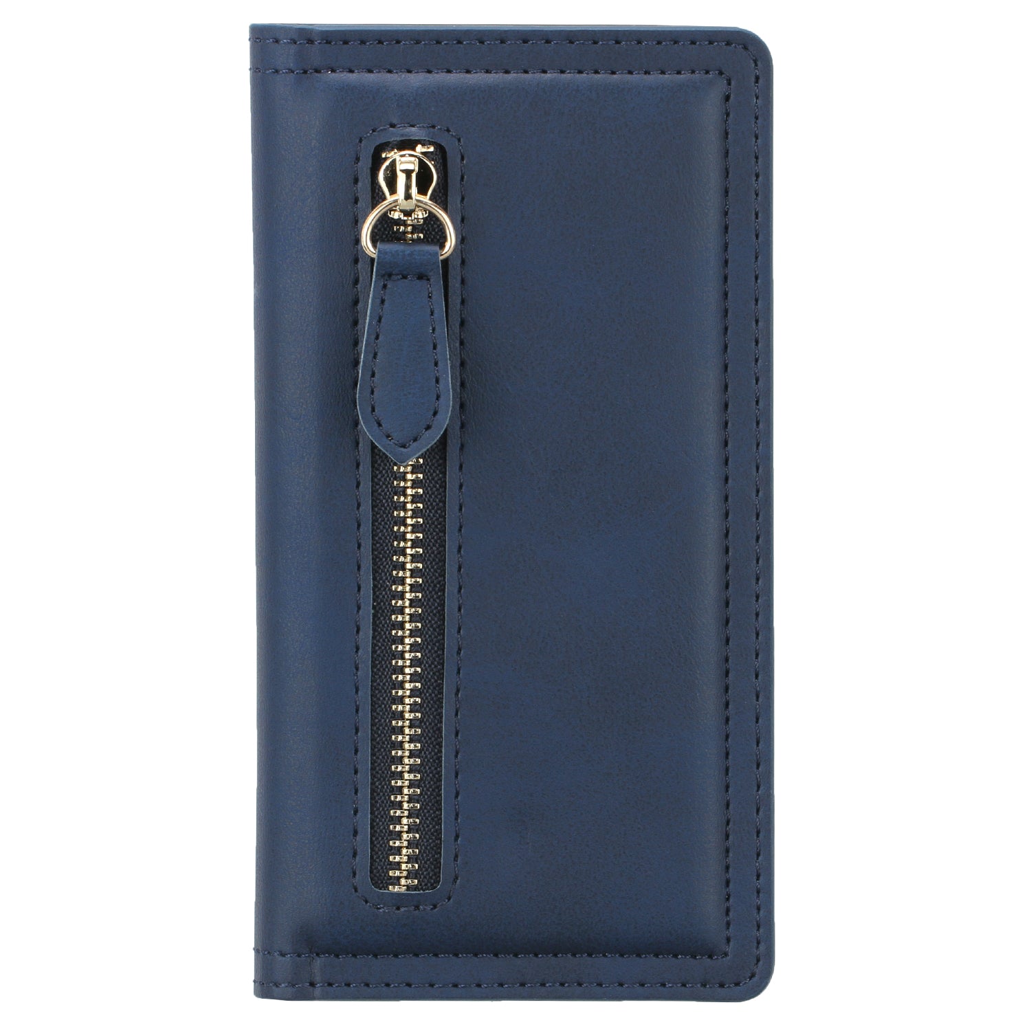 Zipper Pocket Wallet Leather Phone Cover Casing for Samsung Galaxy S20 4G/S20 5G - Blue